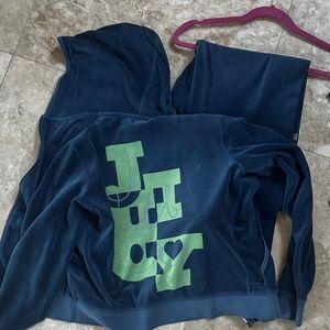 juicy couture tracksuit XL top L bottom navy